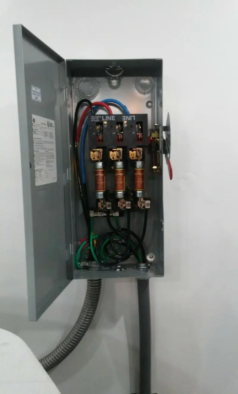 Three-phase disconnect switch installed for Electrical Wiring & Rewiring in La Vista